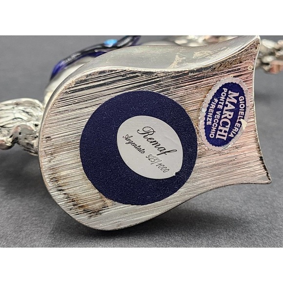 Ponte Vecchio Firenze Electro-Formed Silver Horse Glass Saddle Made in Italy - Picture 2 of 11